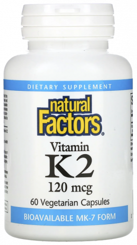 Natural Factors Vitamin K2 100 mcg, 60 капсул