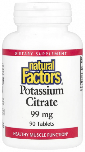 Natural Factors Potassium Citrate 99 mg, 90 таблеток