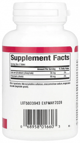Natural Factors Potassium Citrate 99 mg, 90 таблеток