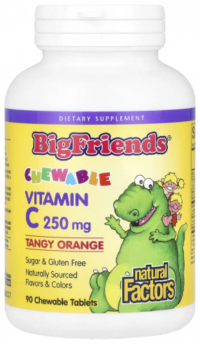 Natural Factors Big Friends Chewable Vitamin C 250 mg, 90 таблеток