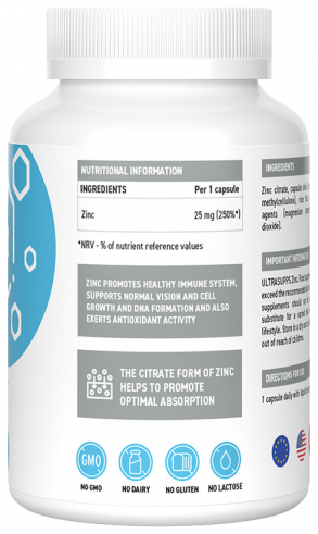 Ultrasupps Zinc, 60 капсул