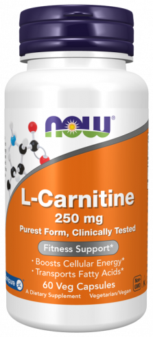 NOW L-Carnitine 250 mg, 60 капсул