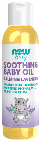 NOW Soothing Baby Oil-Calming Lavender, 118 мл