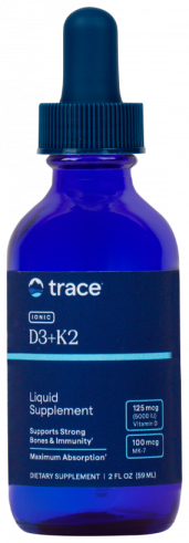 Trace Minerals Ionic D3+K2, 59 мл