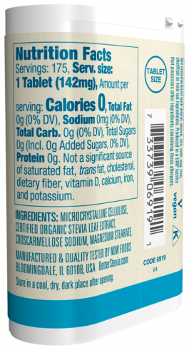 NOW BetterStevia Instant Tabs, 175 таблеток