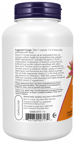 NOW AlphaSorb-C 500, 180 капсул