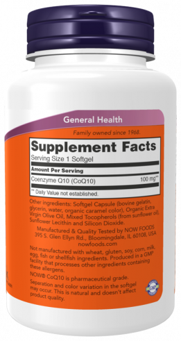 NOW CoQ10 100 mg, 180 капсул