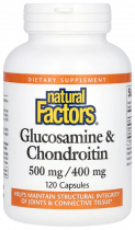 Natural Factors Glucosamine &amp; Chondroitin, Глюкозамин и Хондроитин, 120 капсул